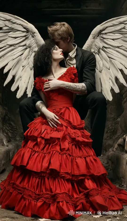 She turns to him and hugs his neck and kisses him on the lips by Hailuo AI Video Generator