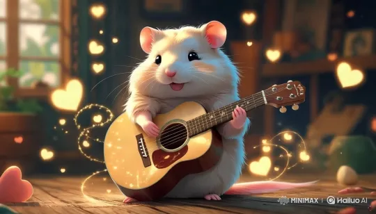 mouse  play guitar Aii 3D made in cambodia by Hailuo AI Video Generator