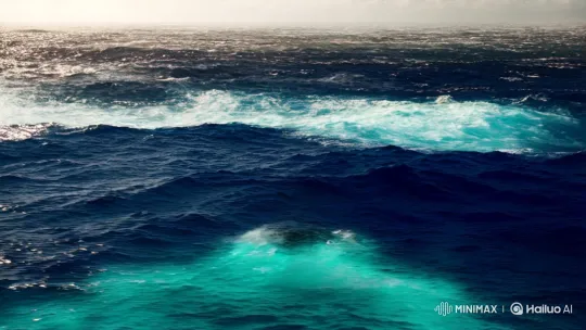 Poseidon fighting at the leviathan in the Pacific ocean by Hailuo AI Video Generator