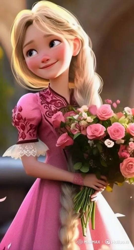 This girl smelling flowers [Pan right,Zoom in] by Hailuo AI Video Generator
